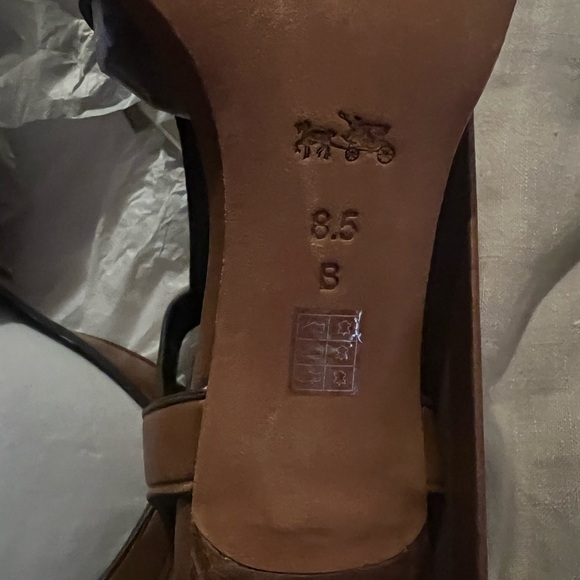 Coach Brown Leather Heels - Picture 3 of 6